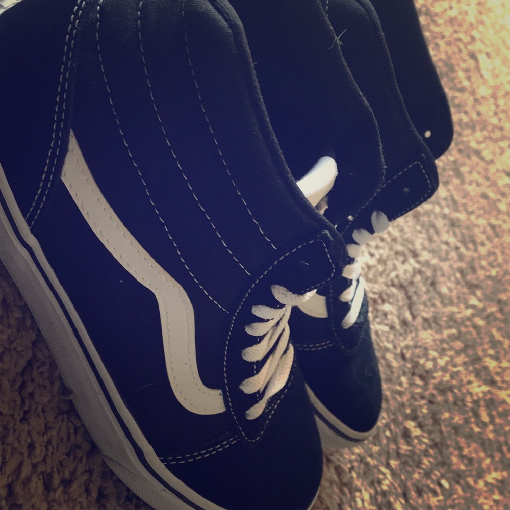 Black and white vans